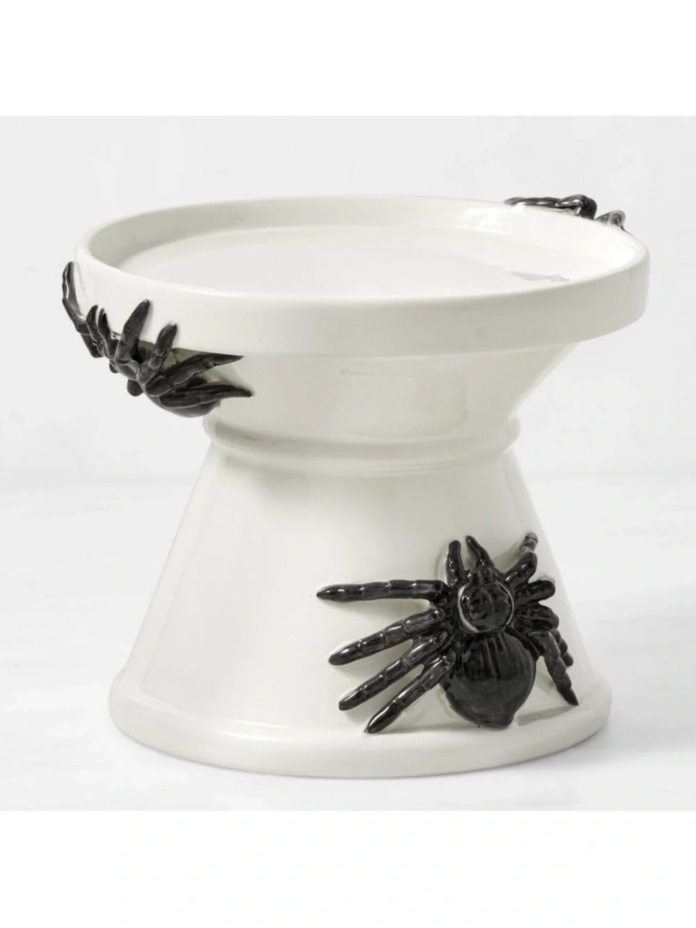Williams Sonoma White Beverage Dispenser Base w/ Black Spiders, halloween! NWT!